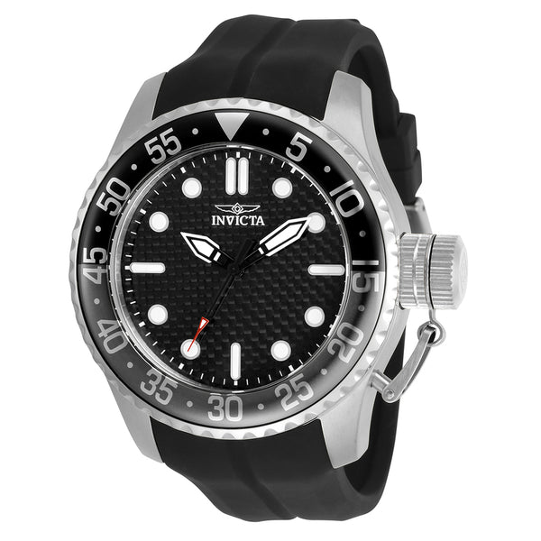 Invicta Pro Diver Quartz Black Dial Black Silicone Αντρικό Ρολόι 30725
