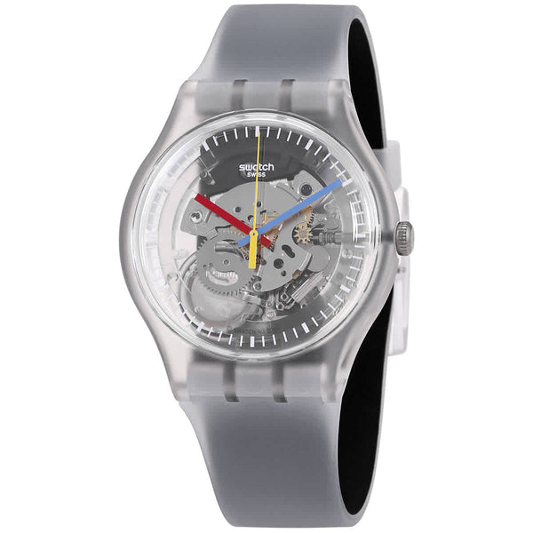 Ρολόι Swatch Clearly Black Striped SUOK157 Quartz - Unisex