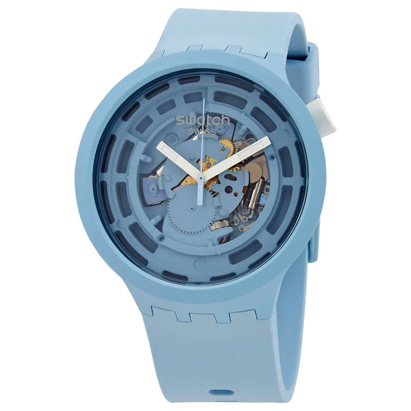 Ρολόι Swatch C- Blue Transparent Dial SB03N100 Quartz - Unisex