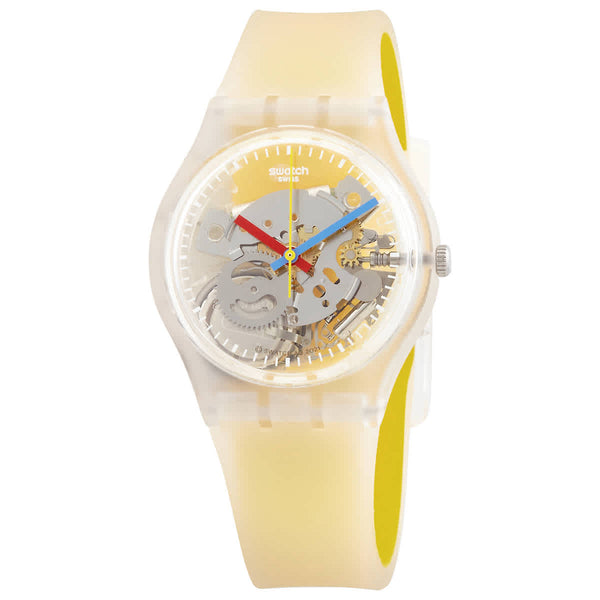 Ρολόι Swatch Monthly Drops Clearly Yellow Striped GE291 Quartz - Unisex