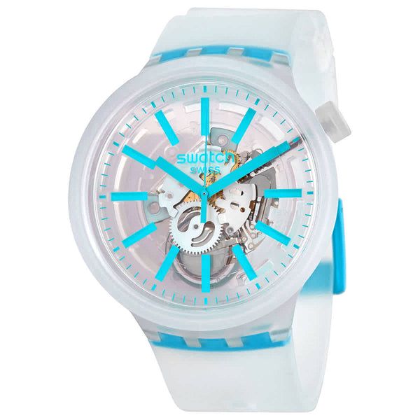 Ρολόι Swatch Blue-In-Jelly White Skeleton Dial SO27E105 Quartz - Unisex