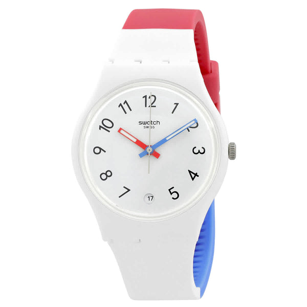 Swatch The September Collection Gent In The Block Quartz White Dial Watch SO28W400