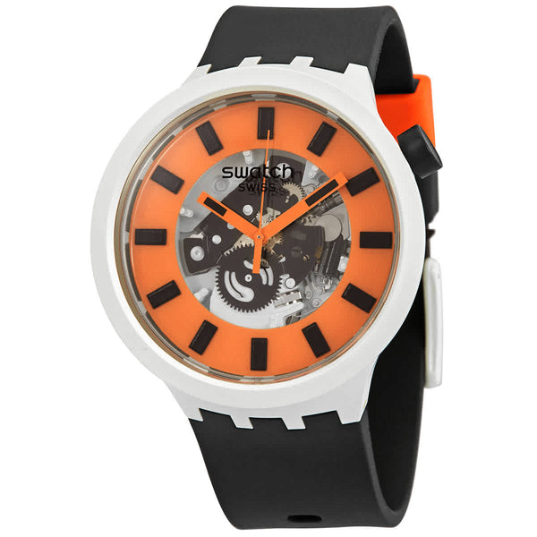 Ρολόι Swatch Bioceramic Orack Orange Skeleton Dial SB03M104 Quartz - Unisex